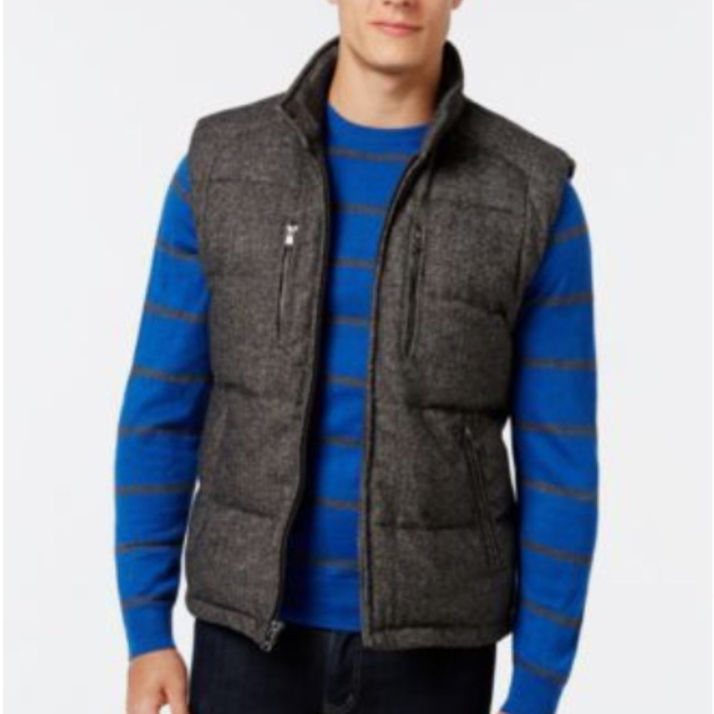 Michael Kors Men's Herringbone Down Puffer Vest